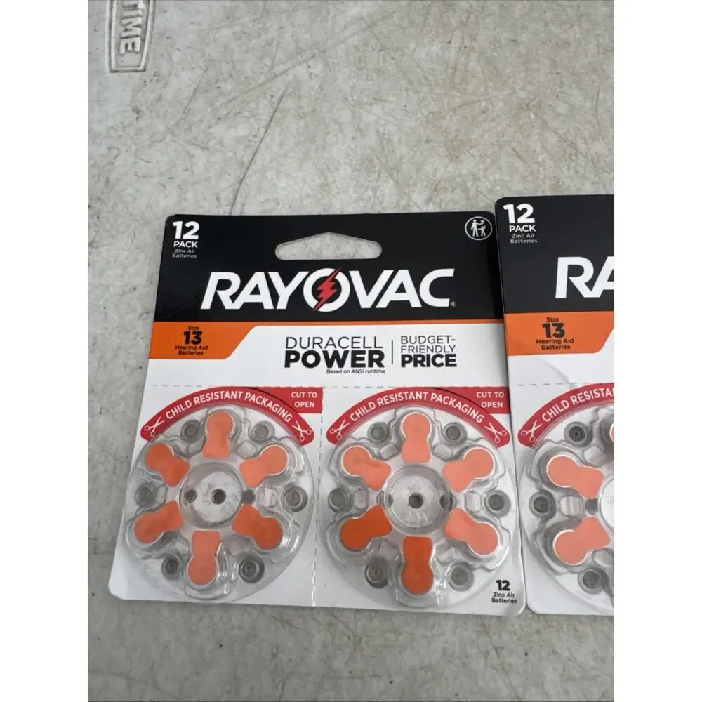 24 pk of RAYOVAC Sz13 Batteries Hearing Aid Lot Brand New
